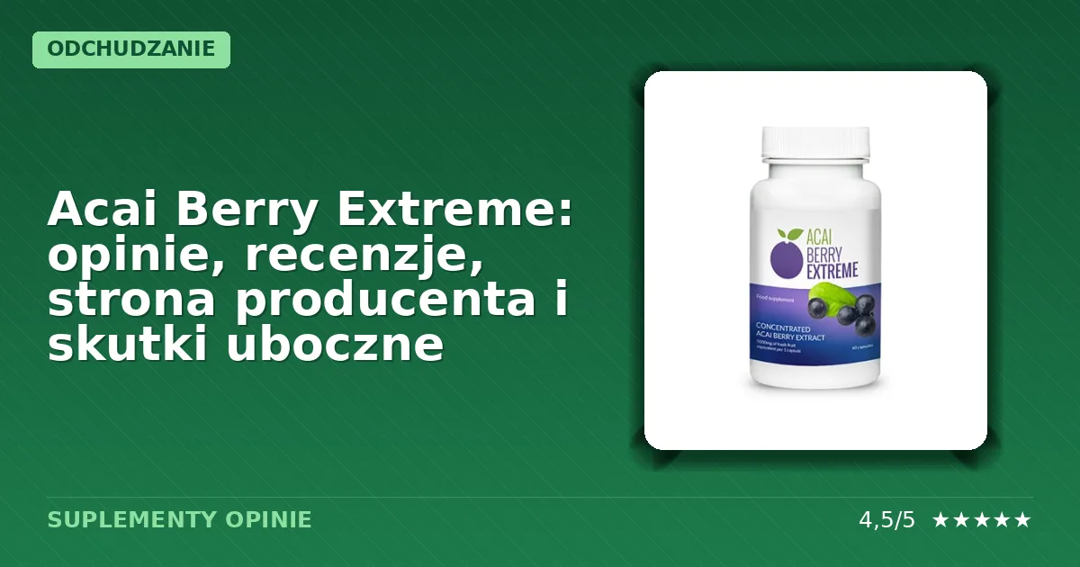 Opakowanie suplementu diety Acai Berry Extreme