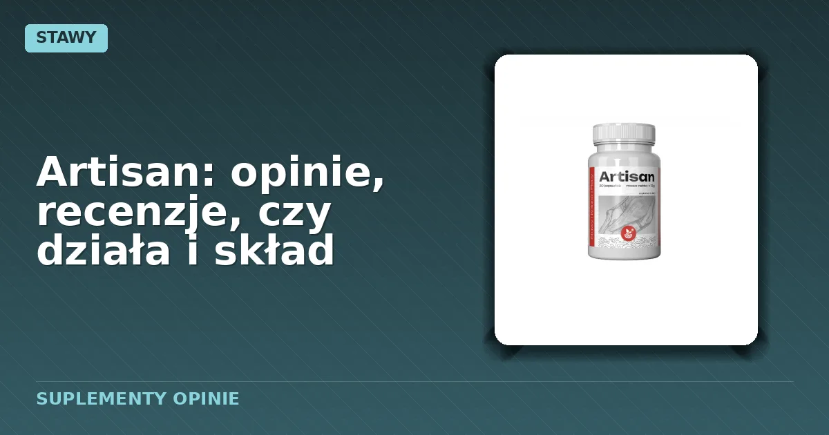 Opakowanie suplementu diety Artisan w kapsułkach