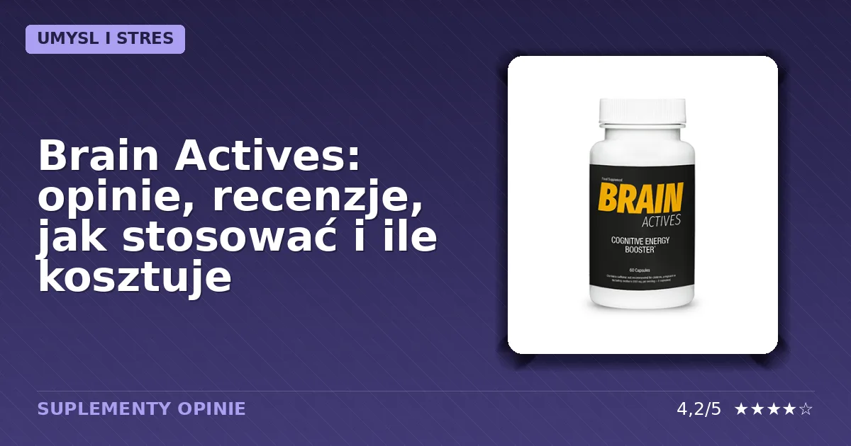Opakowanie suplementu diety Brain Actives