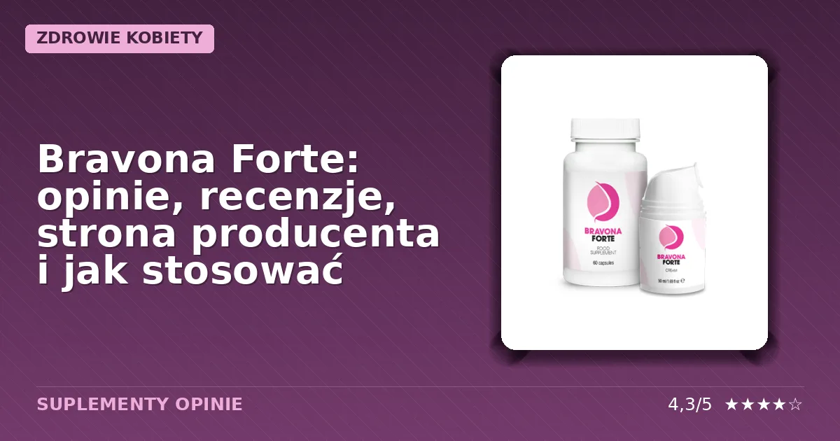 Opakowanie zestawu Bravona Forte: suplement diety i krem