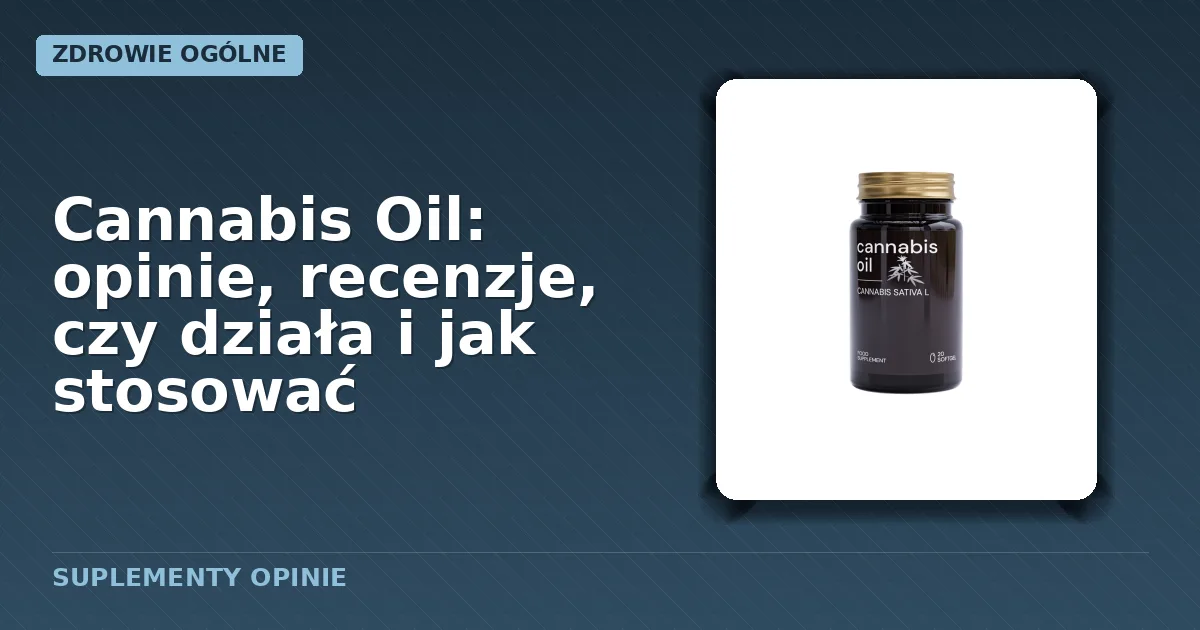 Opakowanie kapsułek Cannabis Oil