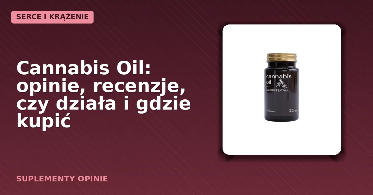 Opakowanie kapsułek Cannabis Oil