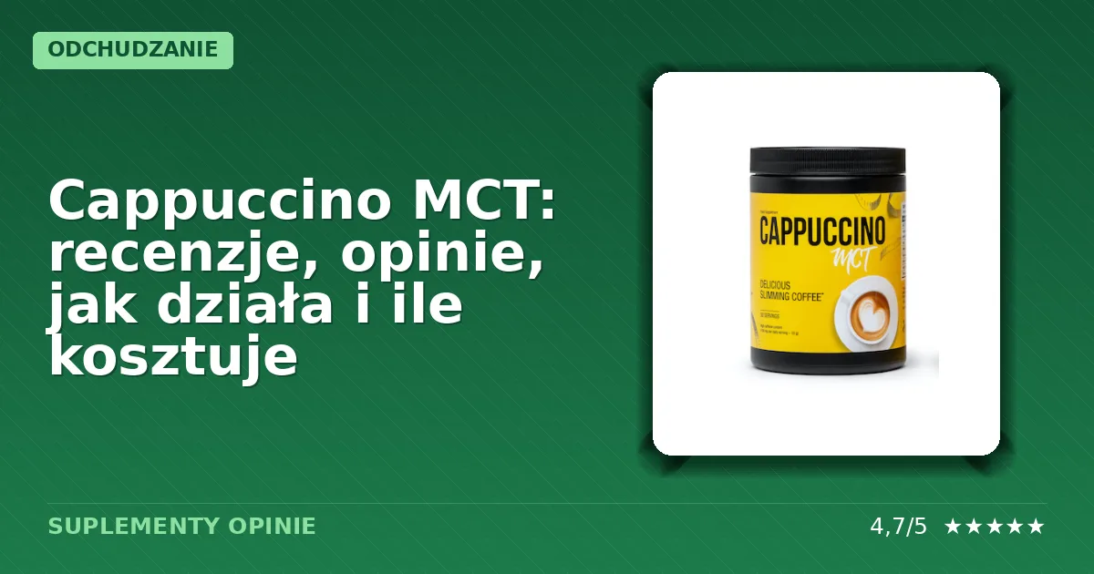 Opakowanie suplementu diety Cappuccino MCT