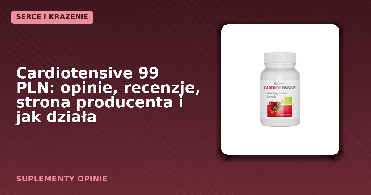 Opakowanie suplementu diety Cardiotensive