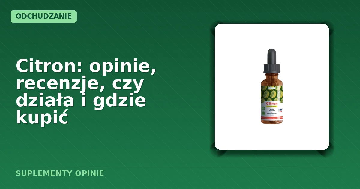 Butelka z kroplami Citron przeznaczonymi dla osób z nadwagą
