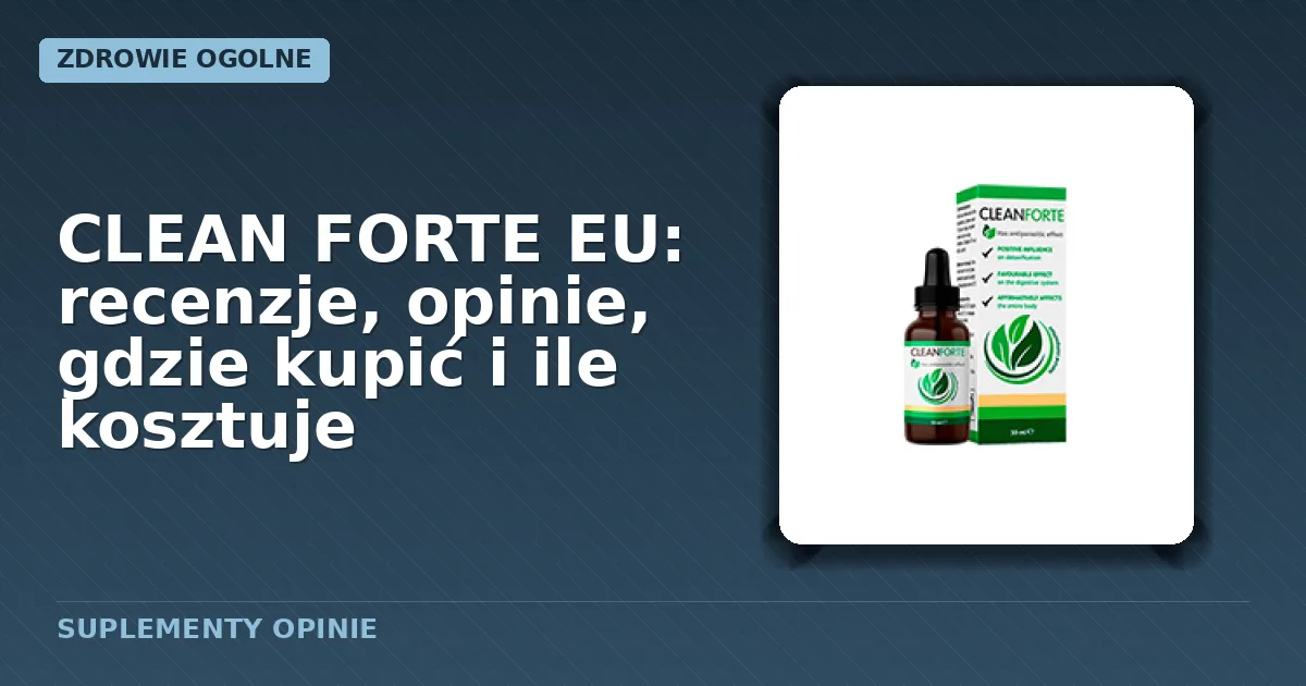 Opakowanie suplementu diety CLEAN FORTE EU