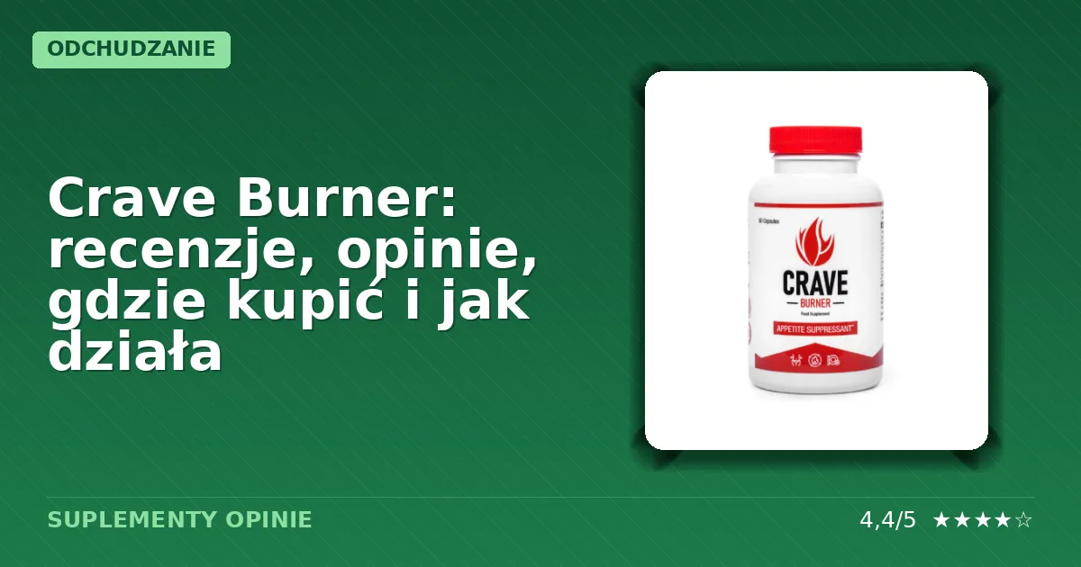 Opakowanie suplementu diety Crave Burner