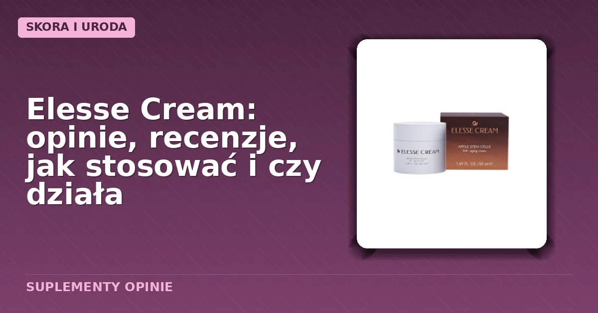 Opakowanie kremu Elesse Cream