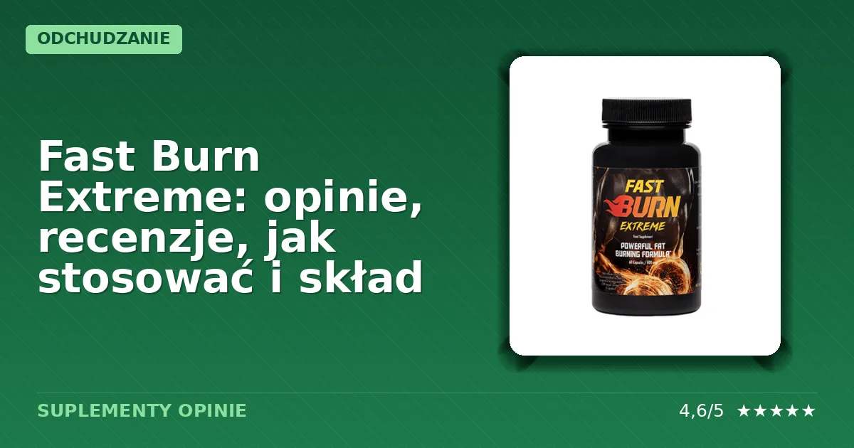 Opakowanie suplementu diety Fast Burn Extreme