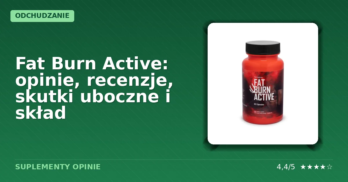 Opakowanie suplementu diety Fat Burn Active