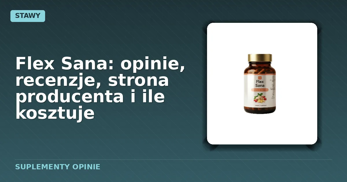 Opakowanie kapsułek Flex Sana