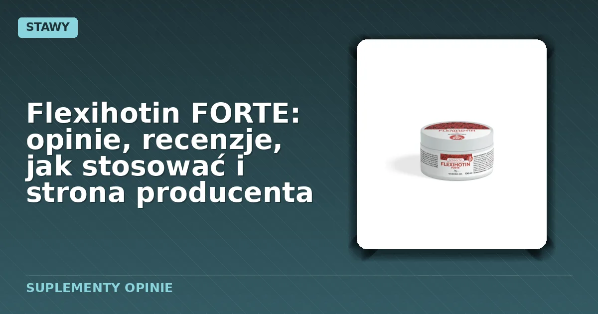 Opakowanie żelu/kremu Flexihotin FORTE