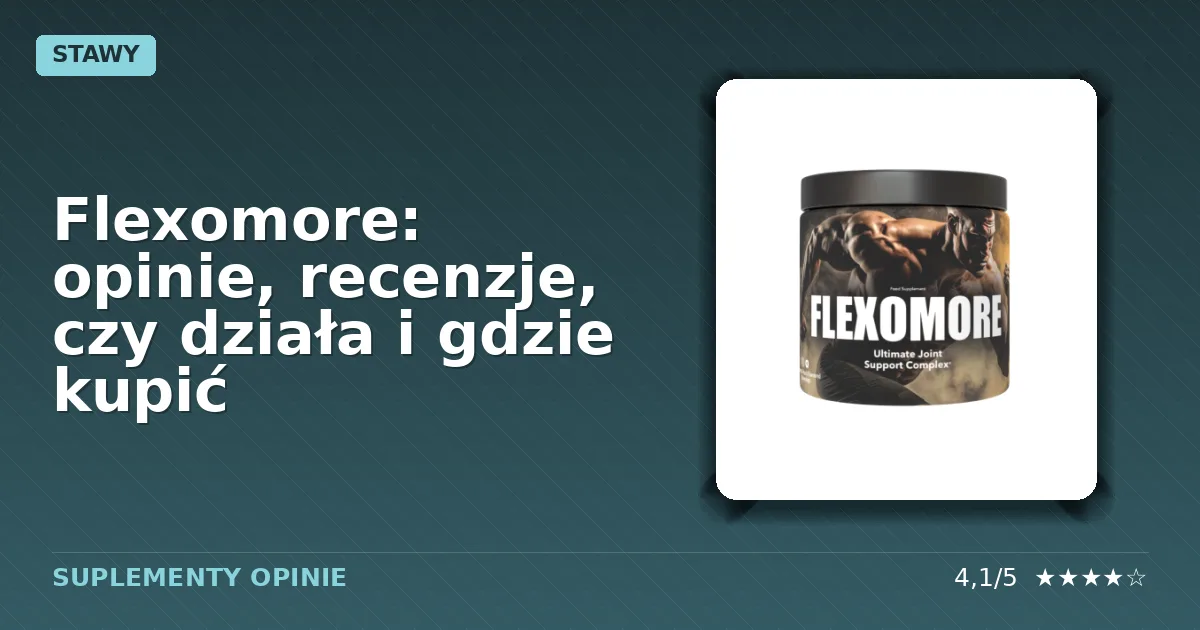 Opakowanie suplementu diety Flexomore w formie proszku