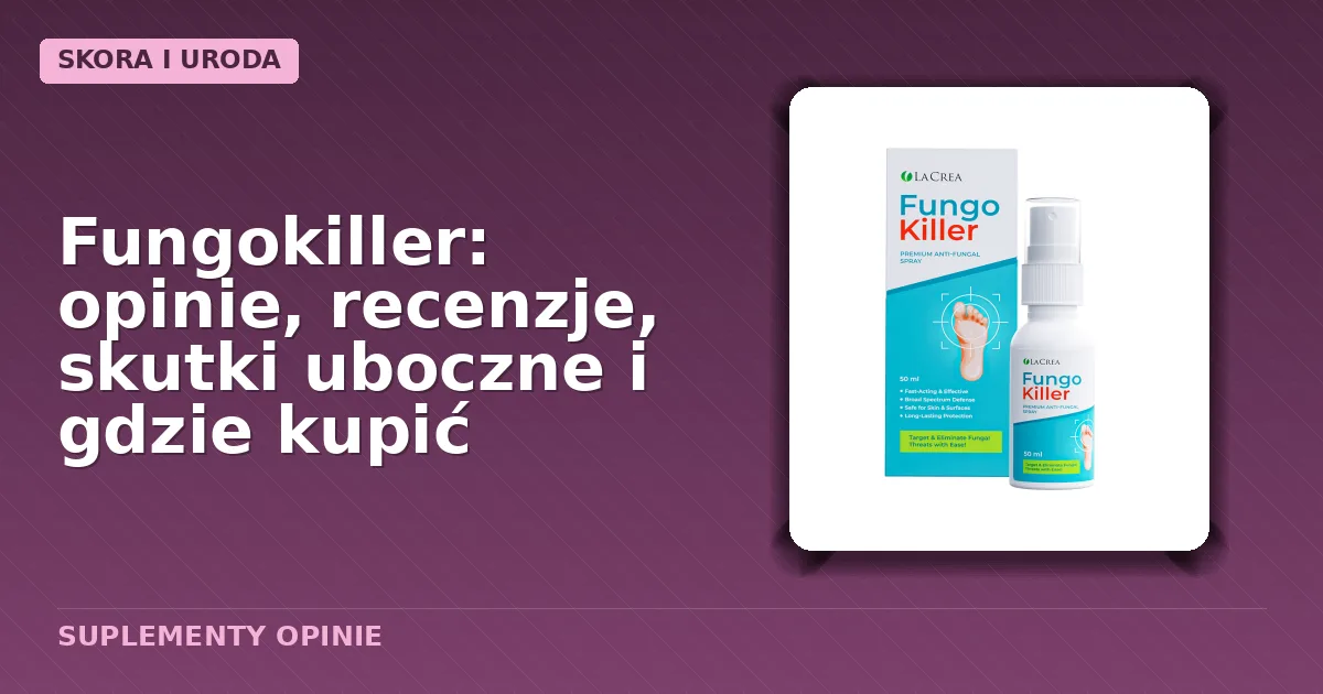 Opakowanie sprayu Fungokiller do leczenia infekcji grzybiczych stóp i paznokci