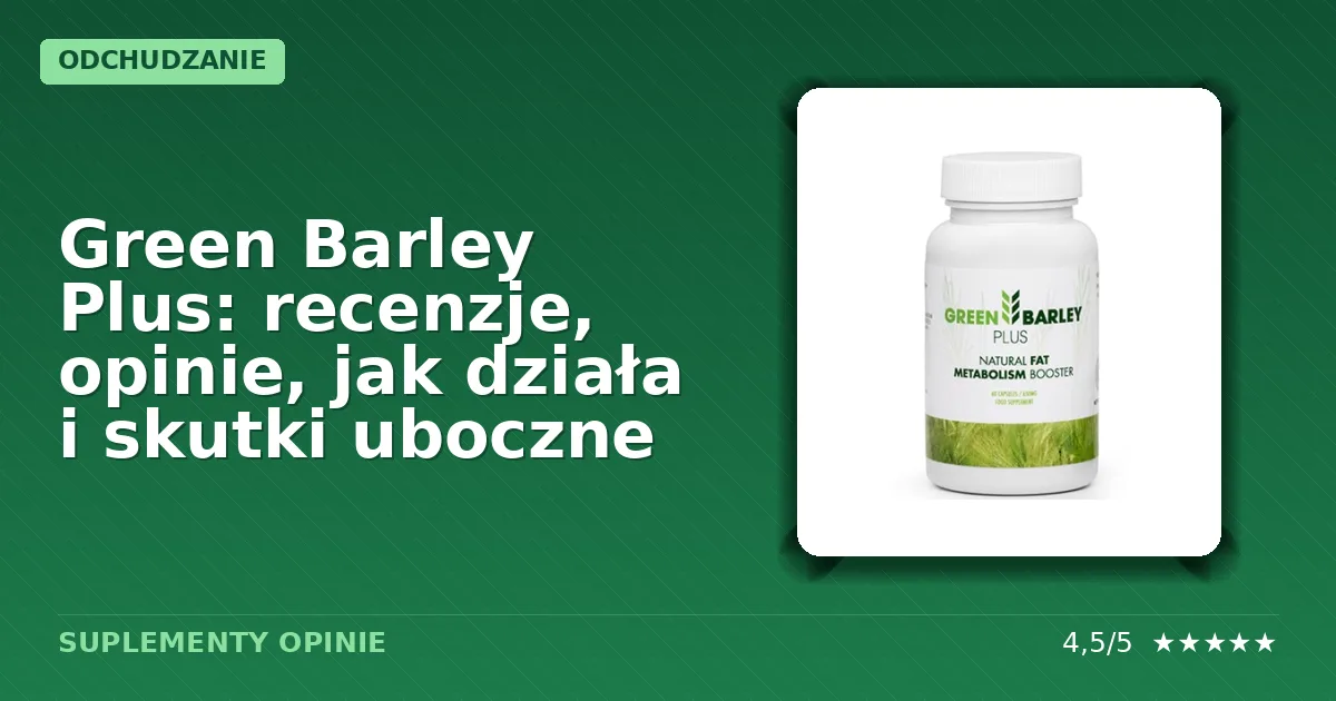 Opakowanie suplementu diety Green Barley Plus