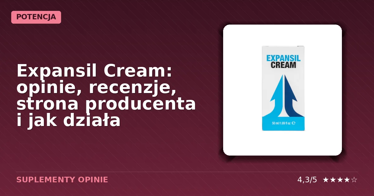 Opakowanie kremu Expansil Cream
