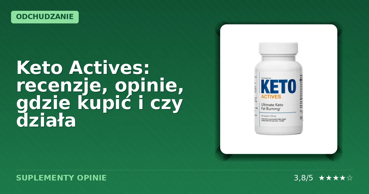 Opakowanie suplementu diety Keto Actives
