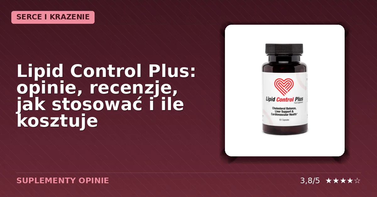 Opakowanie suplementu diety Lipid Control Plus wspomagającego zdrowie serca