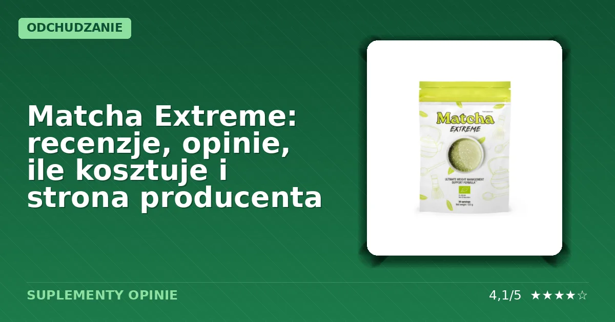 Opakowanie suplementu diety Matcha Extreme