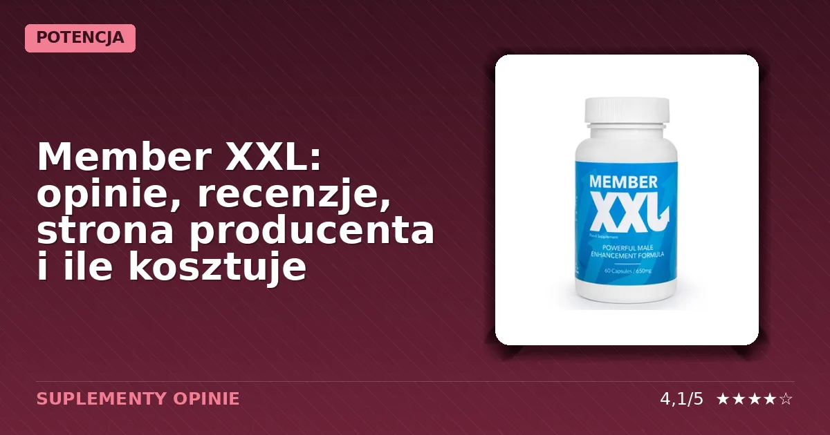 Opakowanie suplementu diety Member XXL