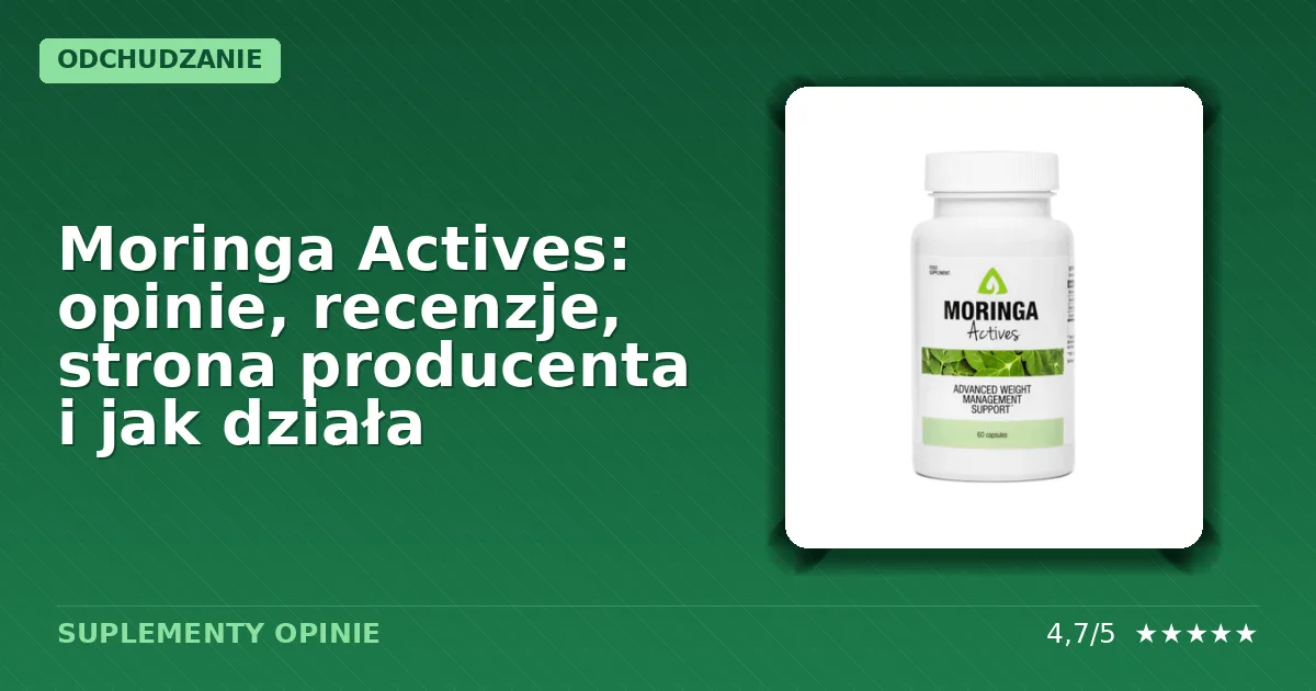 Opakowanie kapsułek suplementu diety Moringa Actives
