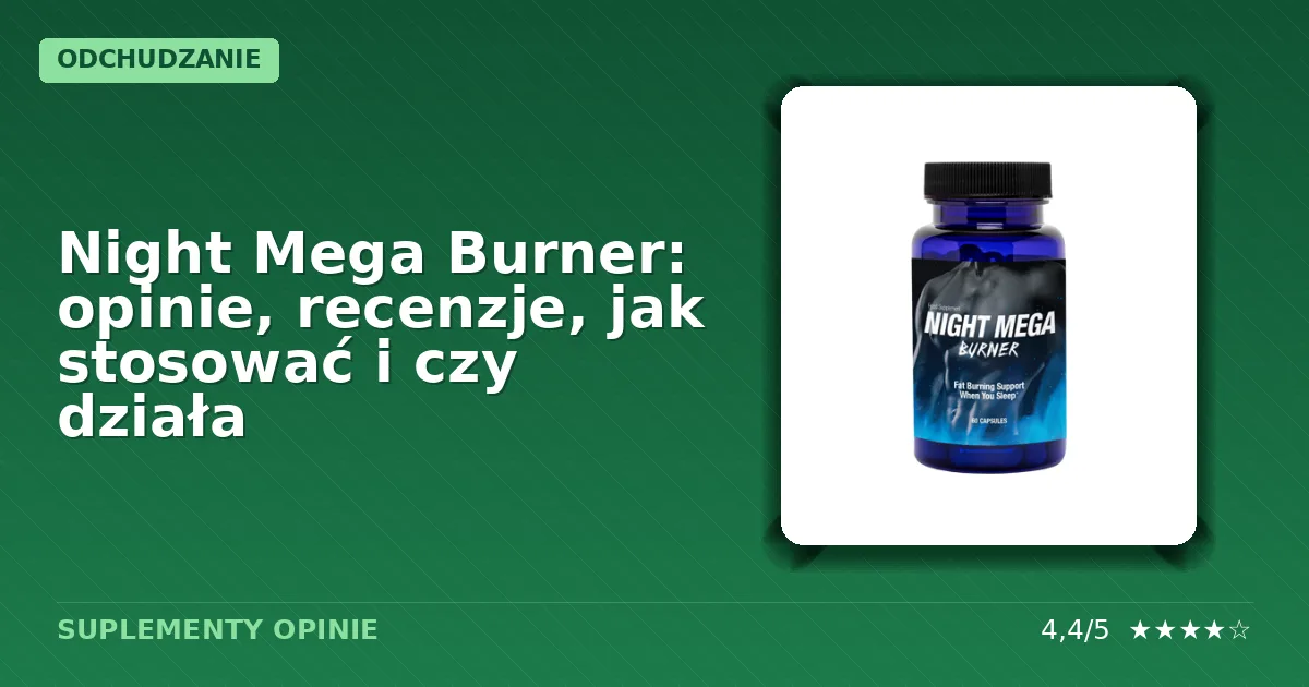 Opakowanie suplementu diety Night Mega Burner