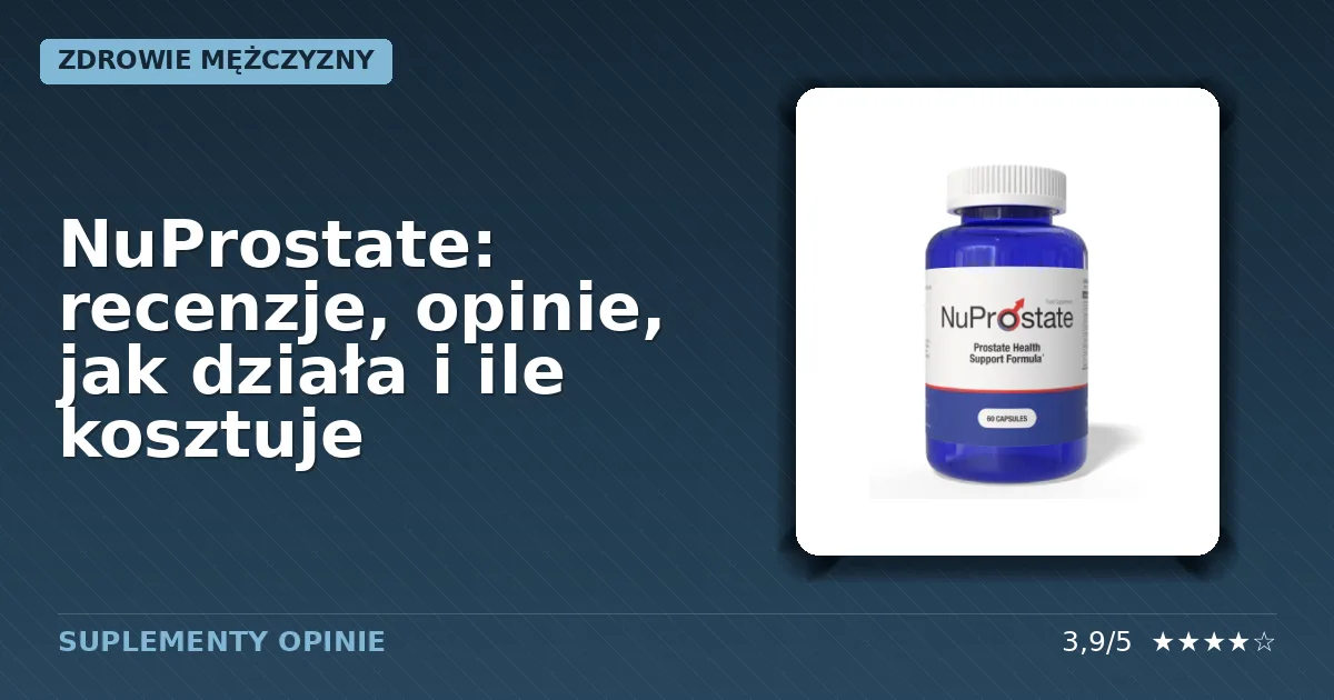 Opakowanie suplementu diety NuProstate wspierającego zdrowie prostaty