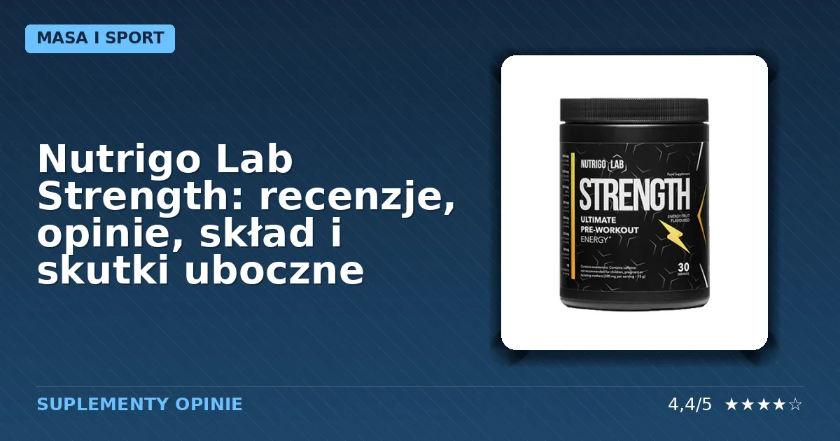 Opakowanie suplementu przedtreningowego Nutrigo Lab Strength