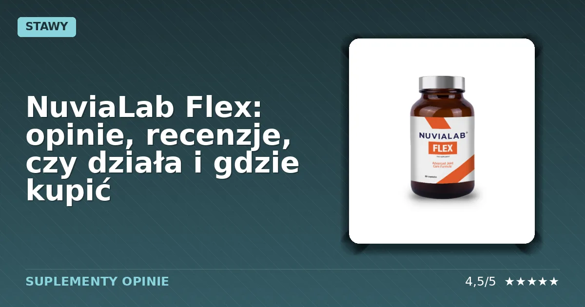 Opakowanie suplementu diety NuviaLab Flex wspierającego zdrowie stawów
