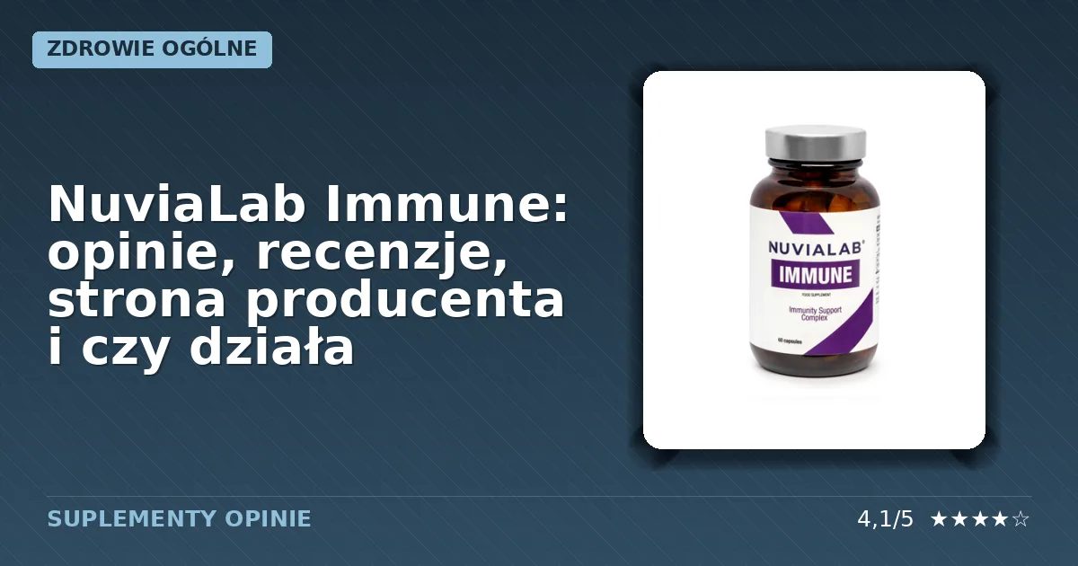 Opakowanie kapsułek suplementu diety NuviaLab Immune
