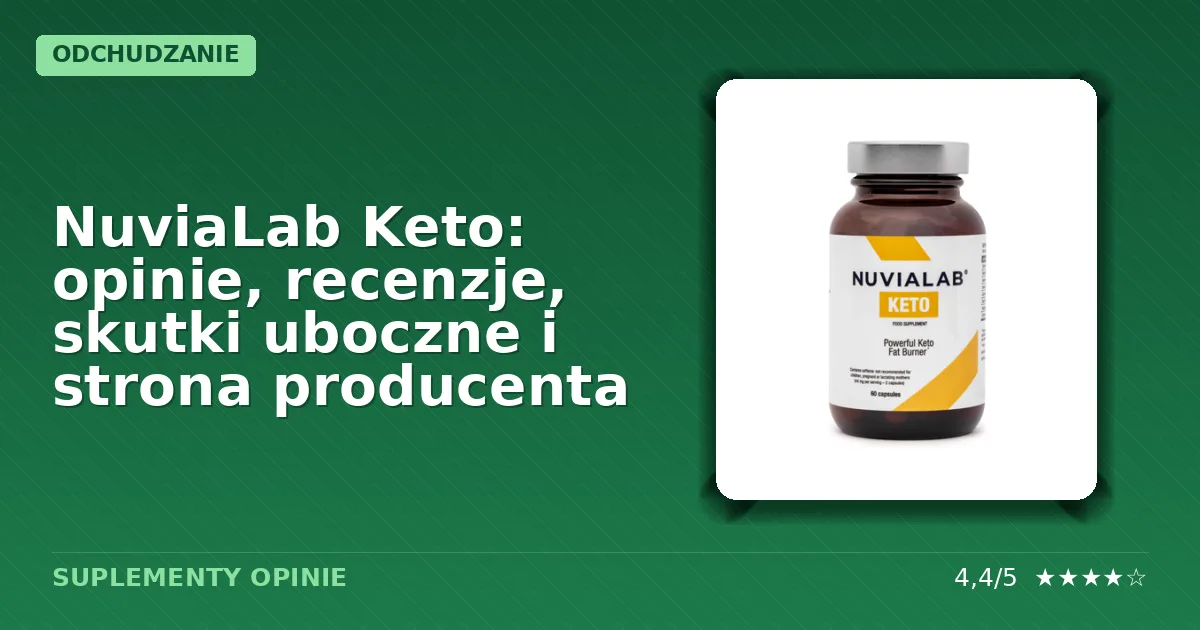 Opakowanie suplementu diety NuviaLab Keto