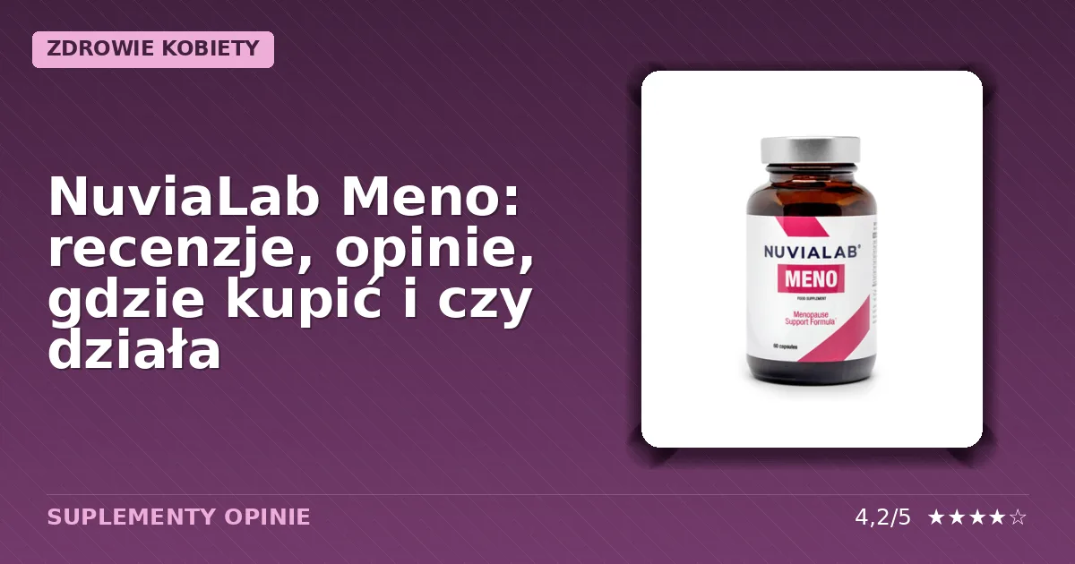 opakowanie suplementu diety NuviaLab Meno dla kobiet