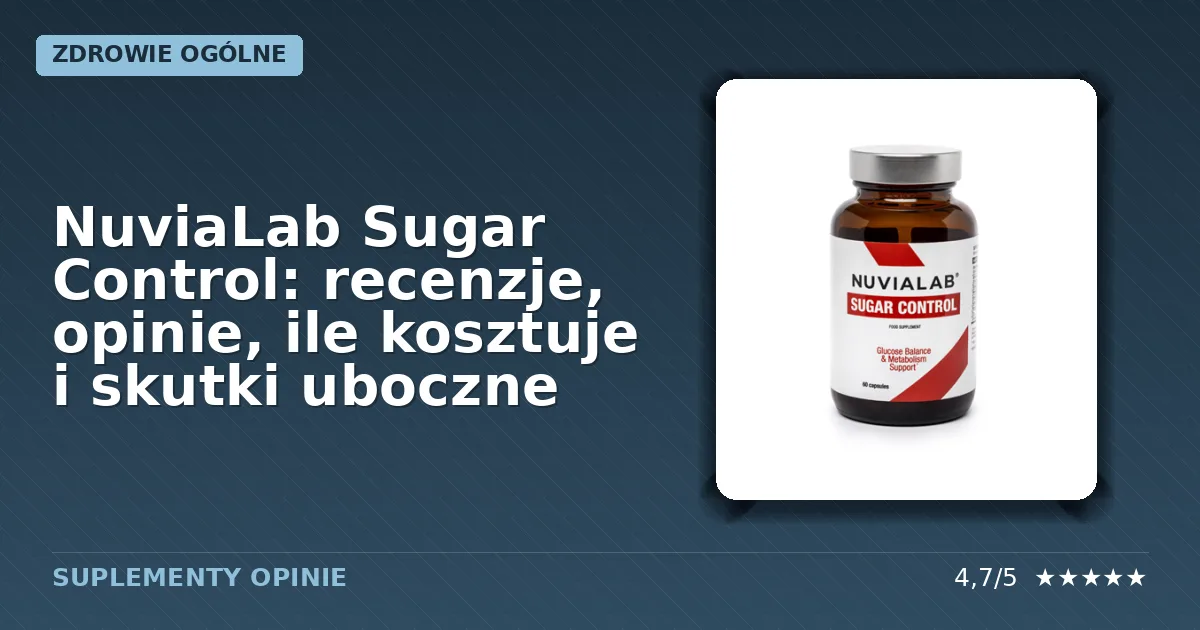 Opakowanie suplementu diety NuviaLab Sugar Control