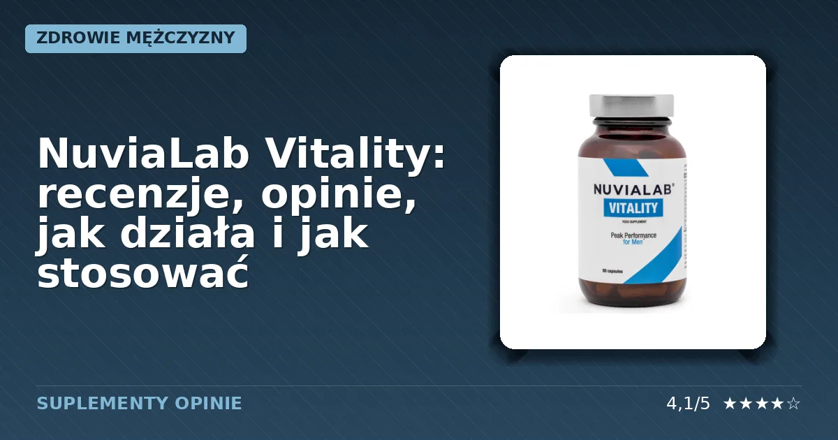 Opakowanie suplementu diety NuviaLab Vitality