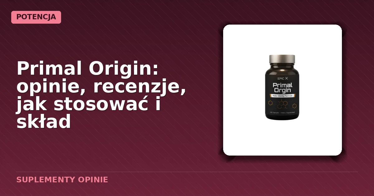 Opakowanie suplementu diety Primal Origin