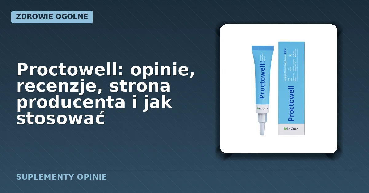 Opakowanie kremu Proctowell