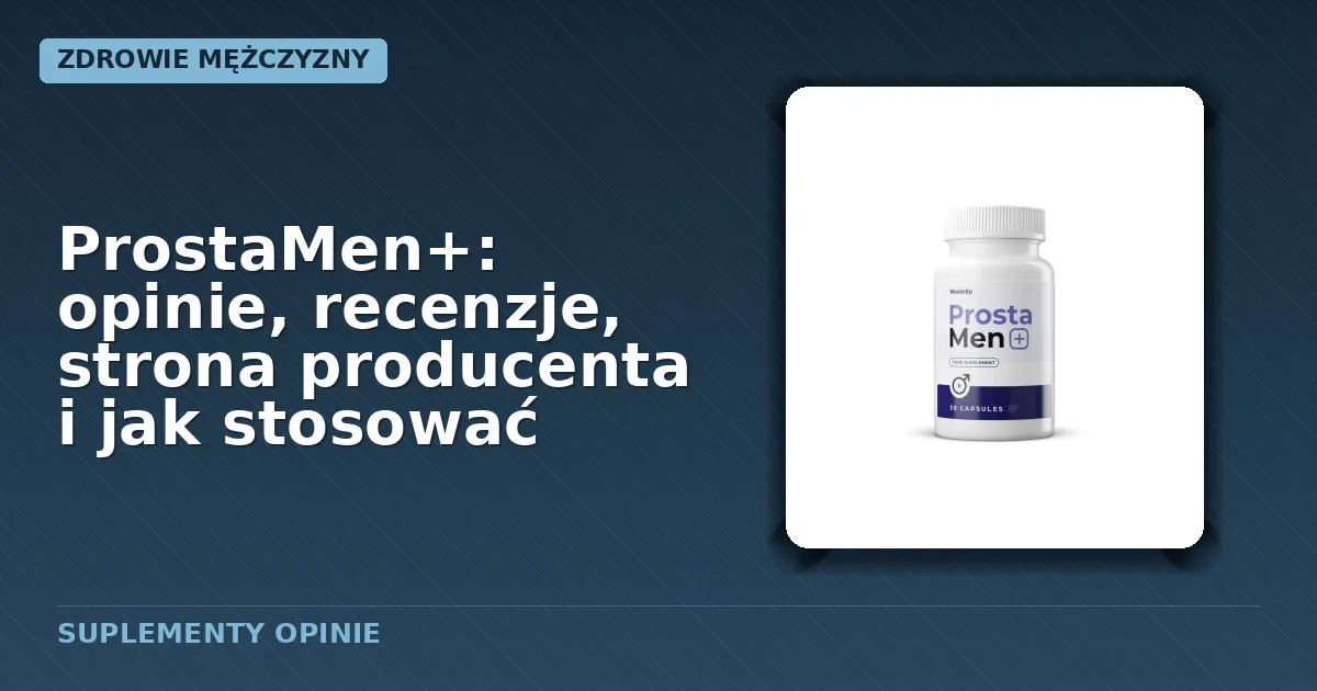 Opakowanie kapsułek ProstaMen+, suplement diety wspierający zdrowie prostaty