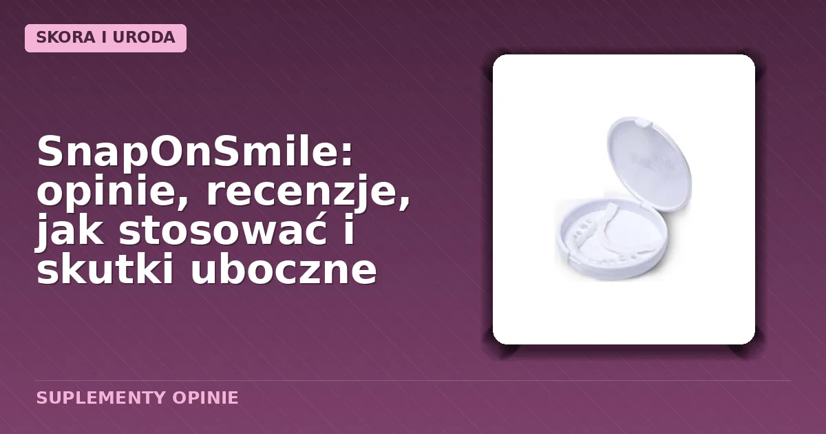 opakowanie zdejmowanych licówek SnapOnSmile