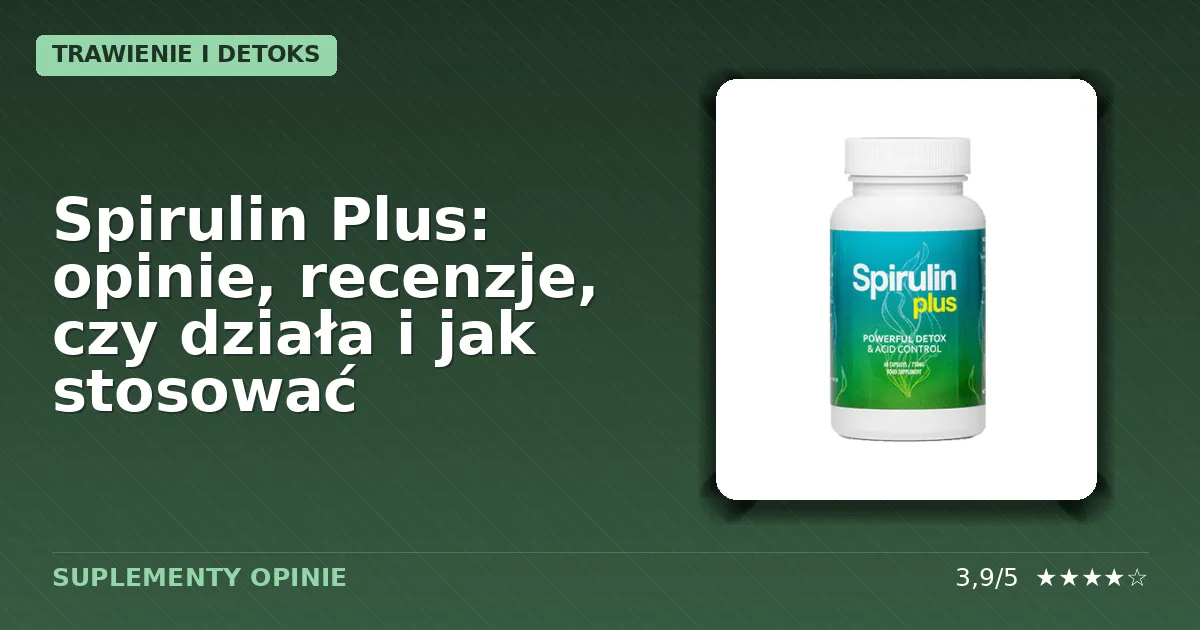 Opakowanie suplementu diety Spirulin Plus