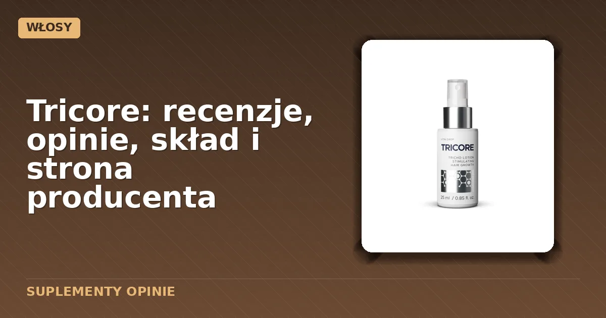 Opakowanie saszetek suplementu diety Tricore