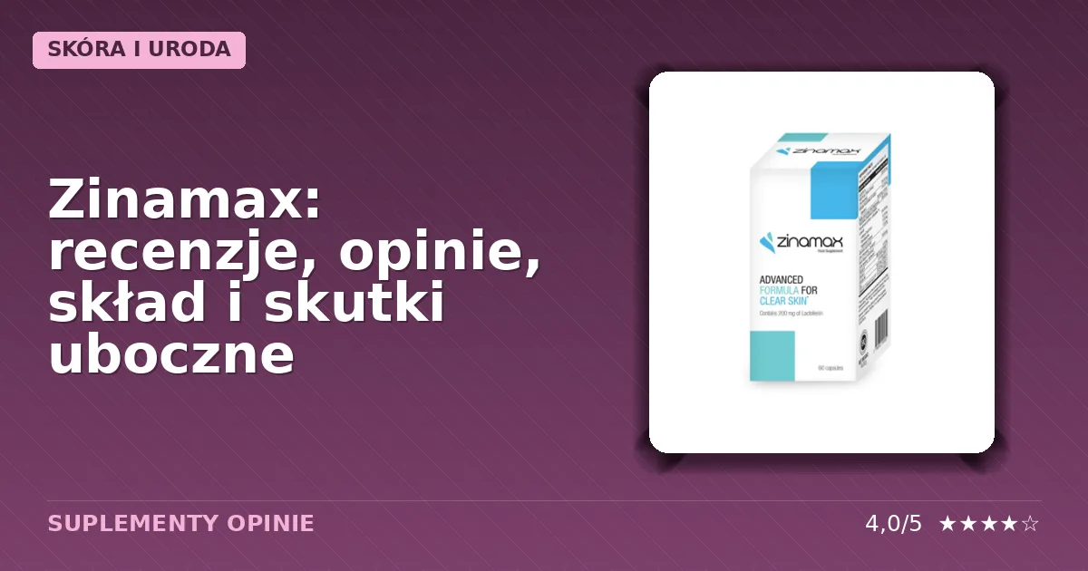 Opakowanie suplementu diety Zinamax